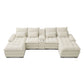 Contemporary U Shaped Sofa With Console And Cupholders - Furniture Home Direct