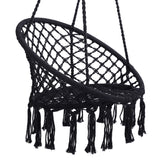 Macrame Hanging Hammock Chair, Cotton Rope Swing For Indoor And Outdoor Use - Furniture Home Direct