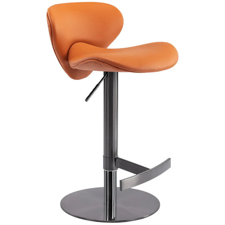 Titanium Stainless Steel Bar Stool, Swivel Adjustable Height For Kitchen Counter And Dining Room - Furniture Home Direct