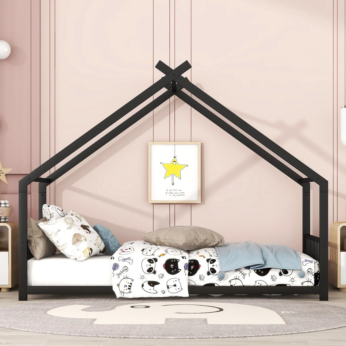 Metal House Bed - Furniture Home Direct