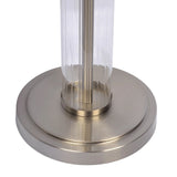 Echo - Table Lamp With On / Off Switch Clear Body Base - Clear / Silver / White - Furniture Home Direct