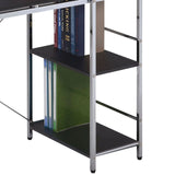 Elvis - Writing Desk With Shelves - Black / Chrome - Furniture Home Direct