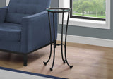 Accent Side Table, Plant Stand, Round, Contemporary & Modern - Black - Furniture Home Direct