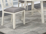 Dining Set Round Table With Chairs Antique White Gray - Furniture Home Direct