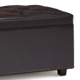 Hamilton - Upholstered Lift Top Rectangular Storage Ottoman - Furniture Home Direct