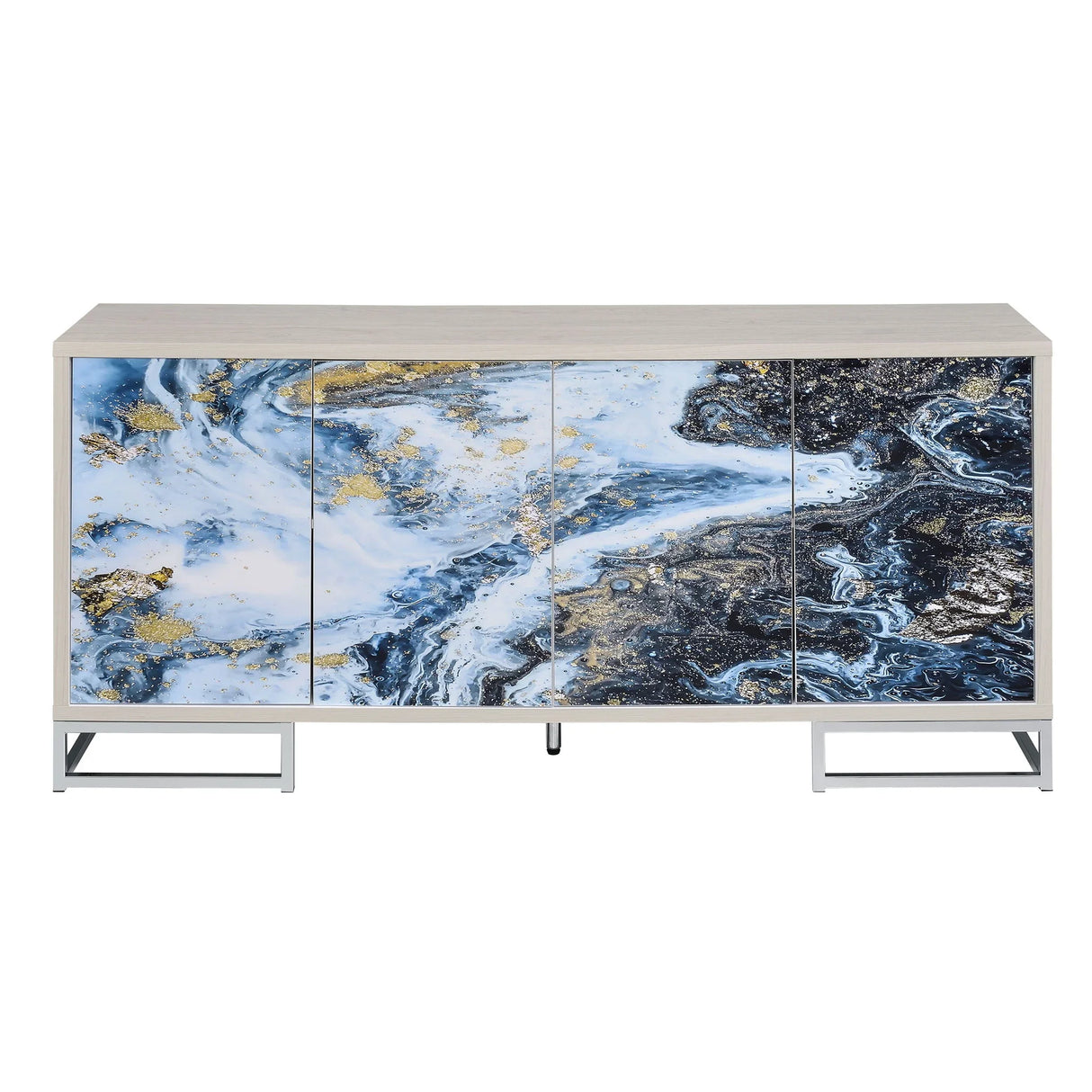 Liam - Marble Paint Console Cabinet - Multi - Furniture Home Direct