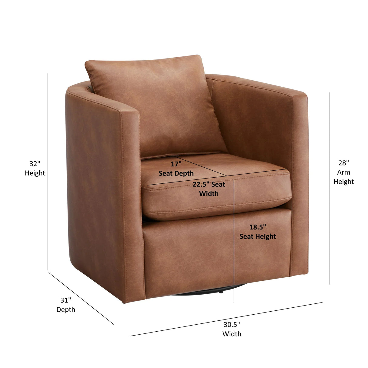 Sutton - Swivel Barrel Chair - Furniture Home Direct