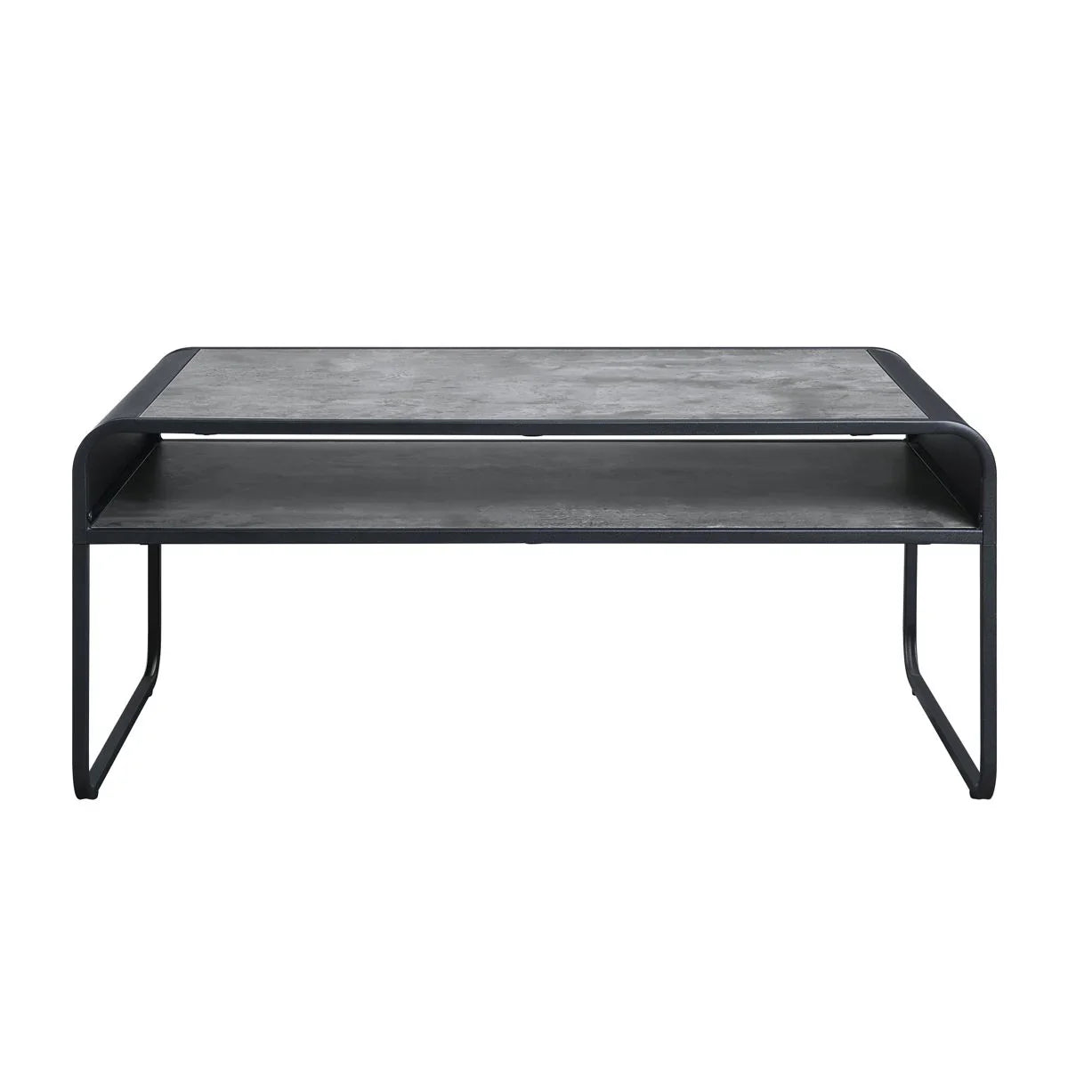 Raziela - Concrete Coffee Table - Black / Gray - Furniture Home Direct