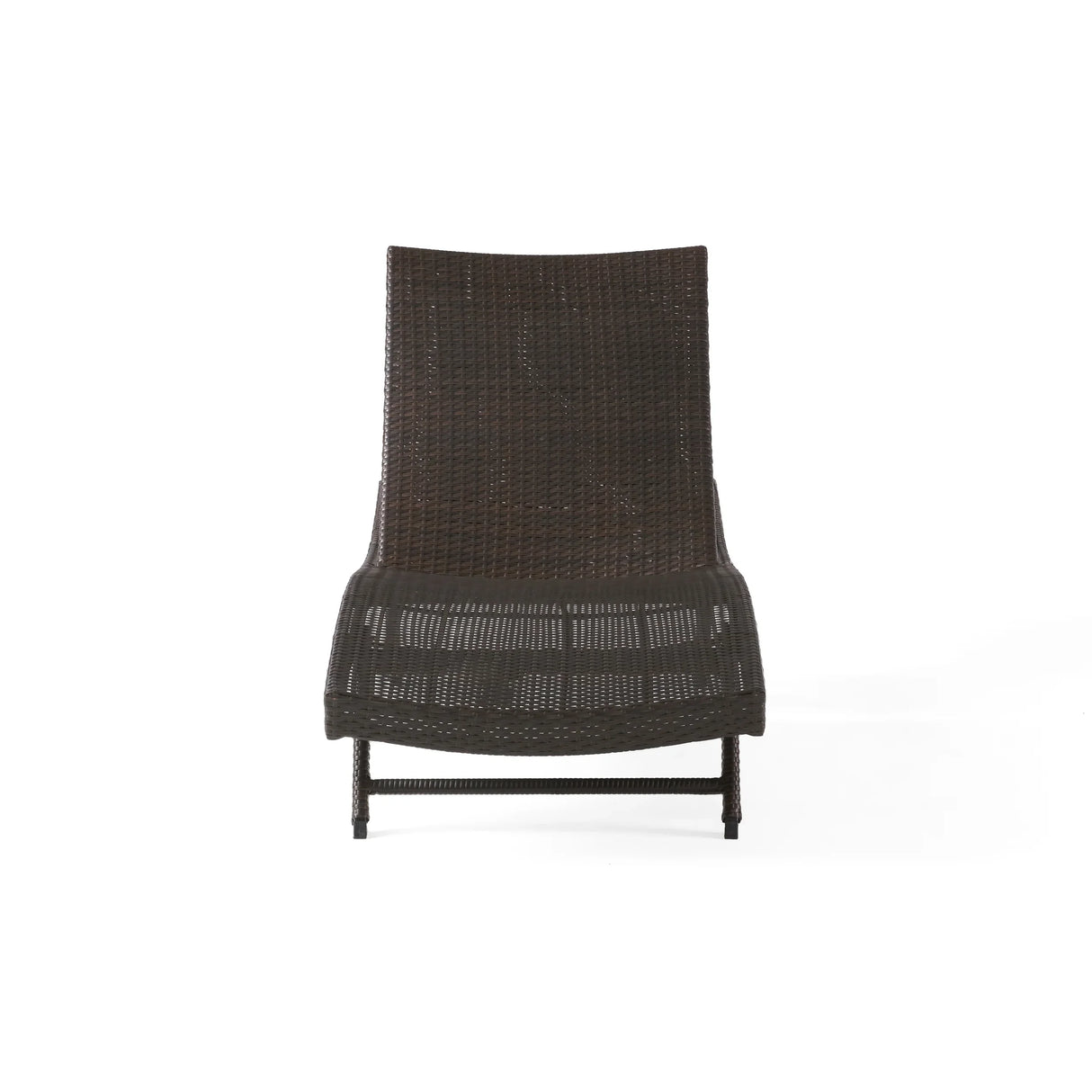 Wicker Chaise Lounge - Brown - Furniture Home Direct