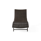 Wicker Chaise Lounge - Brown - Furniture Home Direct