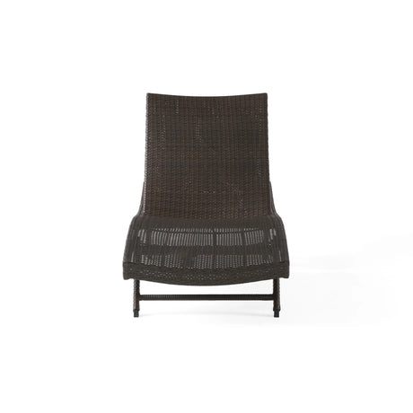 Wicker Chaise Lounge - Brown - Furniture Home Direct
