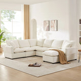 Modern U-Shape Modular Sofa, 7 Seat Chenille Sectional Couch Set With 2 Pillows Included, Freely Combinable Indoor Funiture For Living Room, Apartment, Office - Furniture Home Direct
