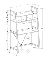 Computer Desk For Home Office, Laptop, Leaning, Storage Shelves, Contemporary & Modern - White - Furniture Home Direct