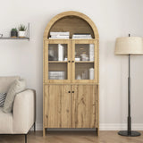 Modern Tech Inspired Dome Cabinet With LED Lighting - Furniture Home Direct