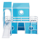 Loft Bed With Slide Tent And Tower - Furniture Home Direct
