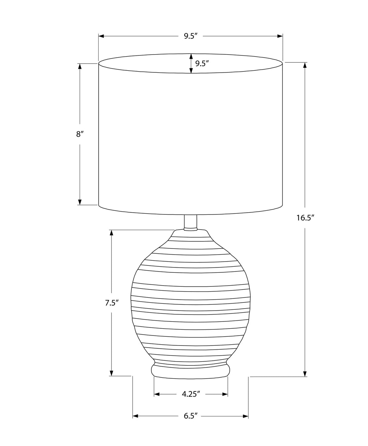 Lighting, Table Lamp, Ceramic, Transitional - Black - Furniture Home Direct