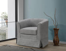 Tucker - Woven Fabric Swivel Barrel Chair - Furniture Home Direct