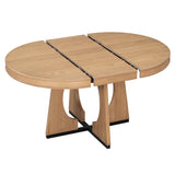 Dining Set Round Wood Table With Ladder Back Chairs Natural - Furniture Home Direct