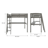 Everest - High Loft Bed With Desk And Storage - Furniture Home Direct