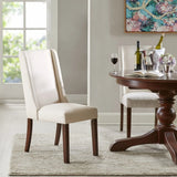 Brody - Wing Parson Dining Chair (Set of 2) - Cream - Furniture Home Direct