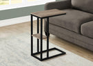 Accent Table, C - Shaped, Marble Look Contemporary & Modern Convenient Design - Furniture Home Direct