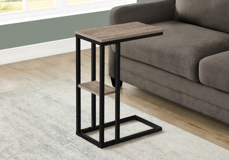 Accent Table, C - Shaped, Marble Look Contemporary & Modern Convenient Design - Furniture Home Direct