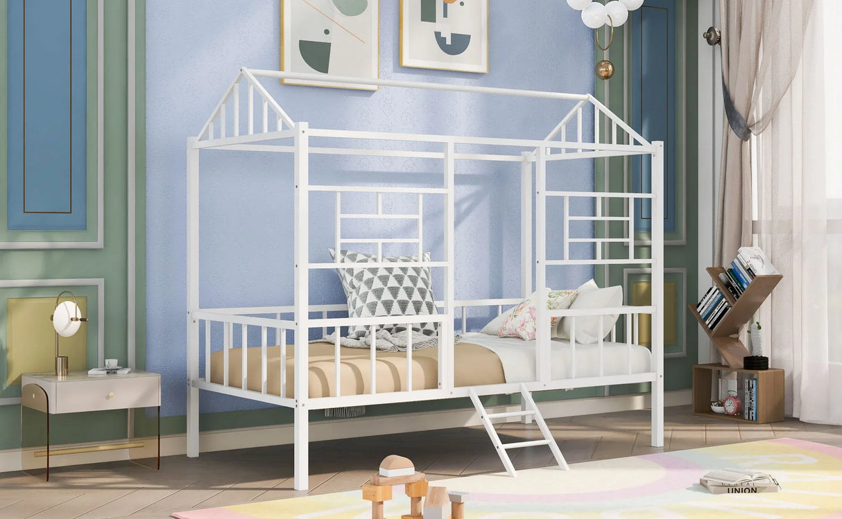 House Bed Frame With Slatted Support, No Box Spring Needed - Furniture Home Direct
