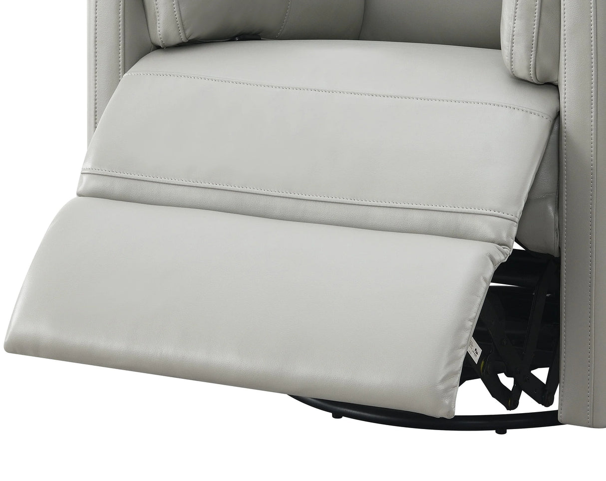 Sagen - Chenille Glider Recliner With Swivel - Furniture Home Direct