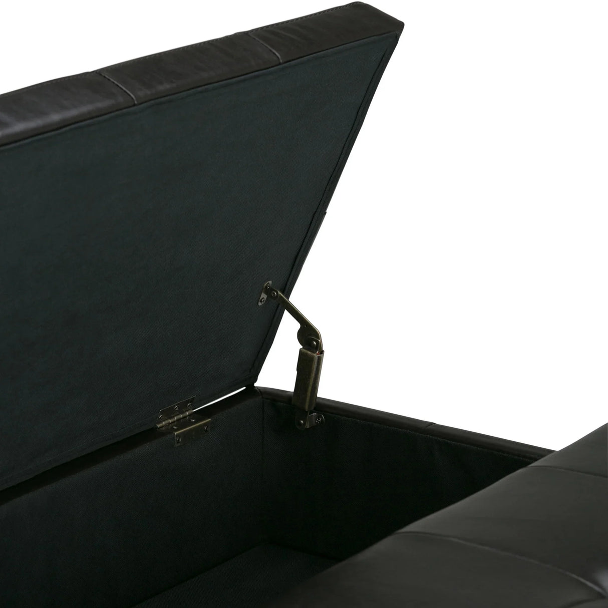 Dover - Square Coffee Table Storage Ottoman - Tanners Brown - Furniture Home Direct
