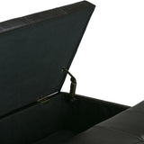 Dover - Square Coffee Table Storage Ottoman - Tanners Brown - Furniture Home Direct
