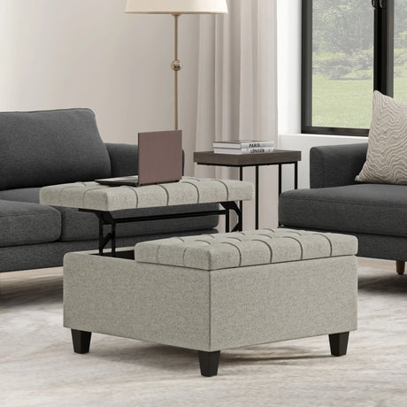 Harrison - Upholstered Coffee Table Storage Ottoman - Furniture Home Direct