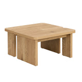 Coffee Table Wood Detachable Two Piece Living Room Oak - Furniture Home Direct
