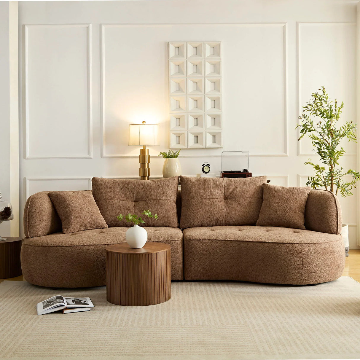 Modular Sofa, Durable Fabric, Solid Wood Frame, High Density Sponge Padding, Seating For 4 - Furniture Home Direct