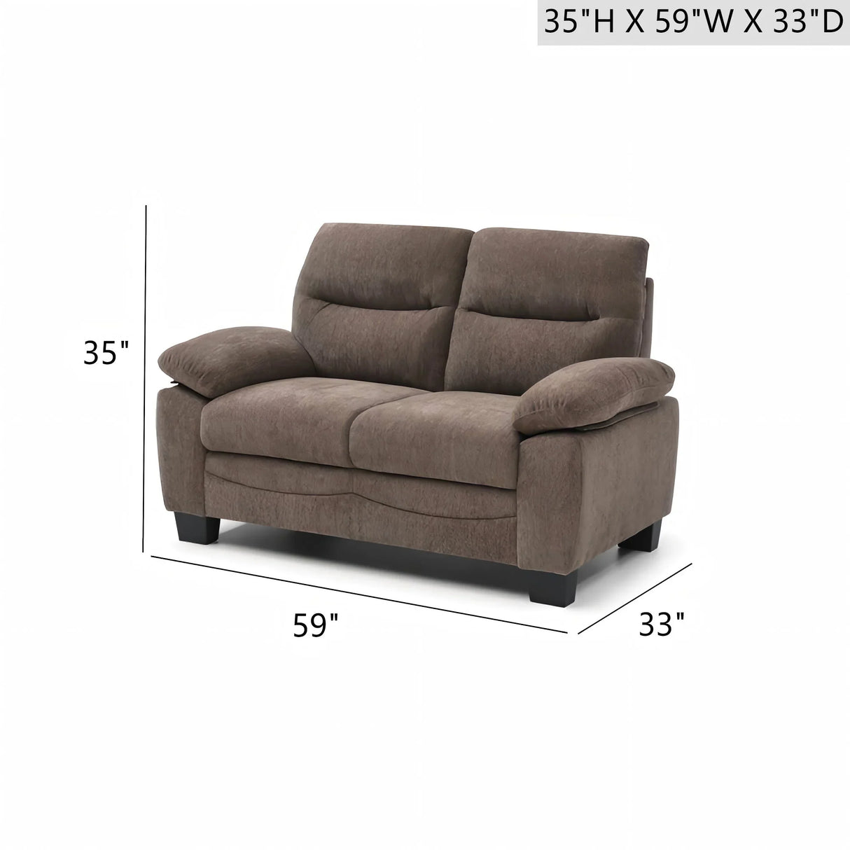Summerton - Loveseat With Pillow Top Arms And Removable Back - Furniture Home Direct