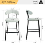 Counter Height Bar Stools With Powder Coating Base And Footrest - Furniture Home Direct