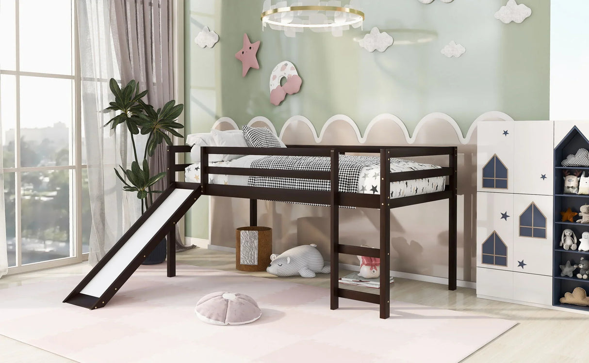 Loft Bed With Slide, Multifunctional Design - Furniture Home Direct