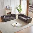 Traditional 2 Piece Living Room Set (2 Sofas) - Gray - Furniture Home Direct