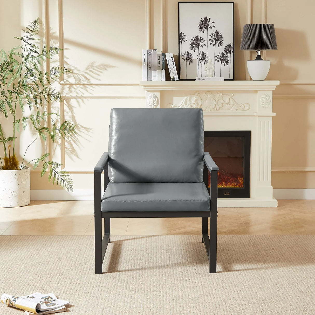 Retro Leisure Accent Chair With Extra Soft Padding - Furniture Home Direct