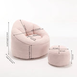 Bedding Bean Bag Sofa Chair High Pressure Foam With Footrest - Furniture Home Direct