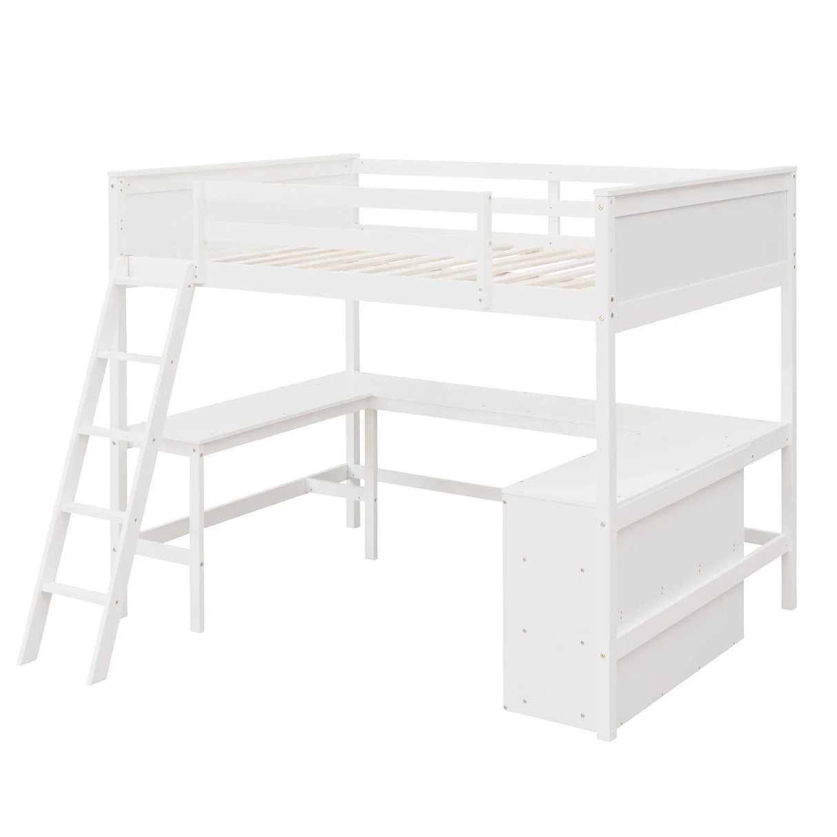 Loft Bed With Shelves With Desk - Furniture Home Direct