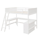 Loft Bed With Shelves With Desk - Furniture Home Direct