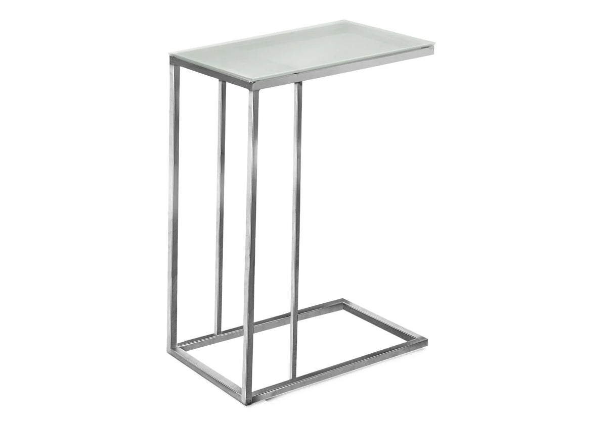 Accent Table, C - Shaped, Tempered Glass, Stylish Design Contemporary & Modern - Furniture Home Direct