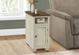 Accent End Table, Storage, Traditional - White - Furniture Home Direct