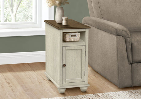 Accent End Table, Storage, Traditional - White - Furniture Home Direct
