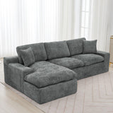Cloud Sectional Sofa With Double Layer Cushion And Side Pockets, Free-Combined - Furniture Home Direct