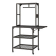 Heavy Duty 3D Printer Stand With Filament Storage Rack - Black - Furniture Home Direct