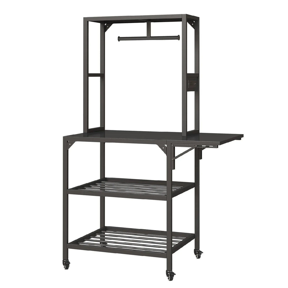 Heavy Duty 3D Printer Stand With Filament Storage Rack - Black - Furniture Home Direct