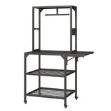 Heavy Duty 3D Printer Stand With Filament Storage Rack - Black - Furniture Home Direct