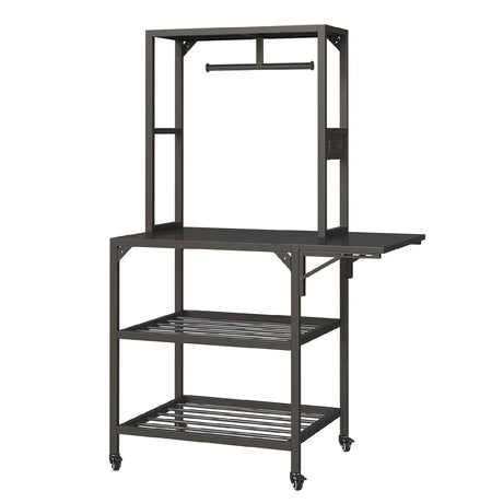 Heavy Duty 3D Printer Stand With Filament Storage Rack - Black - Furniture Home Direct