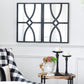 Rectangular Wooden Wall Mirror With Antique Frame, Vertical Or Horizontal Home Decor For Living Room (Set of 2) - Furniture Home Direct